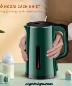 Ấm Siêu Tốc Đun Nước KANIC Dung Tích 2.5L Công Suất 1500W 2 Lớp Cách Nhiệt Tự Ngắt