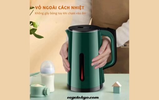 Ấm Siêu Tốc Đun Nước KANIC Dung Tích 2.5L Công Suất 1500W 2 Lớp Cách Nhiệt Tự Ngắt