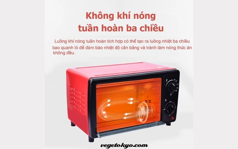 Lò nướng điện đa năng 12L thích hợp làm bánh,quay thịt