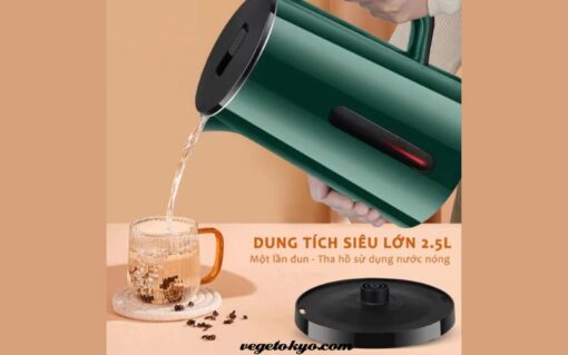 Với công suất 1500W, ấm siêu tốc KANIC có khả năng đun sôi 2.5L nước chỉ trong khoảng 5-7 phút