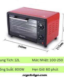 Lò nướng điện đa năng 12L thích hợp làm bánh,quay thịt