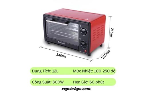 Lò nướng điện đa năng 12L thích hợp làm bánh,quay thịt