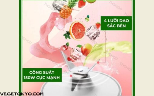 Máy xay sinh tố cầm tay mini đa năng MEETJUICE 500ml